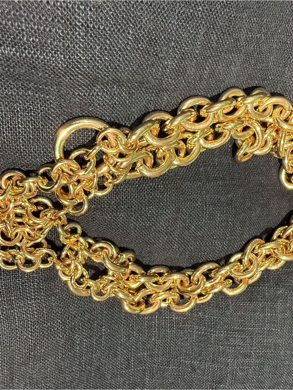Zara Gold Multi-Link Statement Necklace